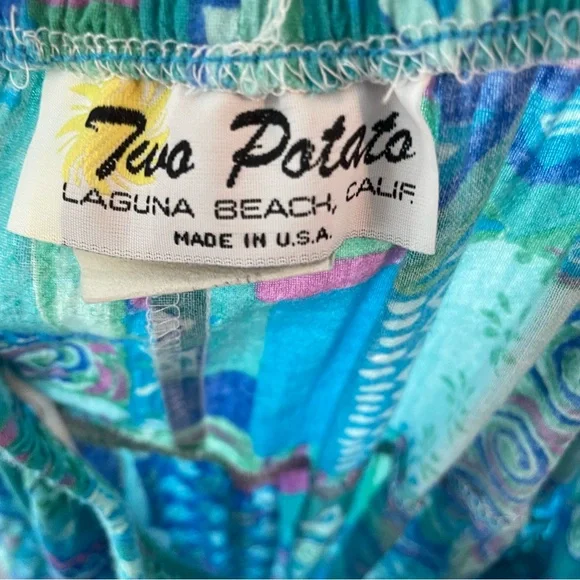 Vintage Two Piece Maxi Skirt Set with Top ResortWear Beach Dress Size Small v - Picture 11 of 12